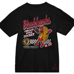 Mitchell & Ness T-Shirts & Tops-Chicago Hot Dog Tee Chicago Blackhawks