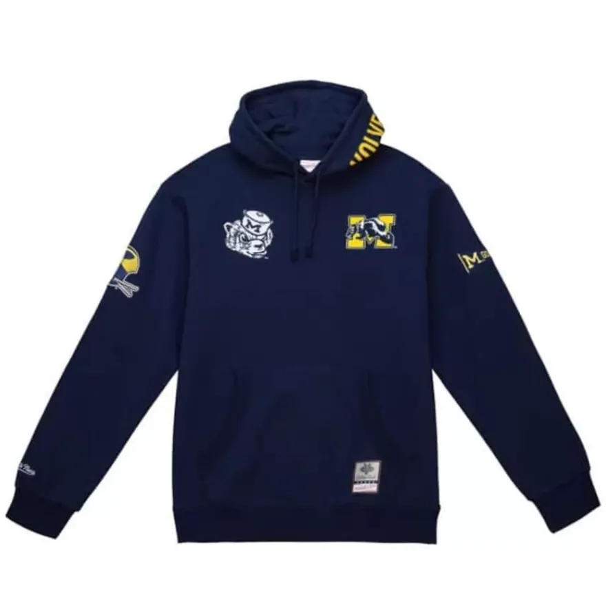 Mitchell & Ness Hoodies & Sweatshirts-City Collection Fleece Hoody University Of Michigan