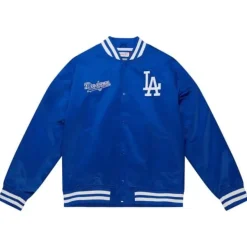 Mitchell & Ness Jackets & Outerwear-City Collection Lightweight Satin Jacket Los Angeles Dodgers