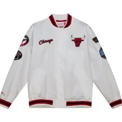 Mitchell & Ness Jackets & Outerwear-City Collection Lightweight Satin Jacket Chicago Bulls