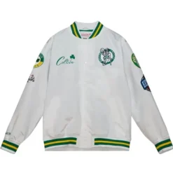 Mitchell & Ness Jackets & Outerwear-City Collection Lightweight Satin Jacket Boston Celtics