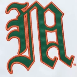 Mitchell & Ness Jackets & Outerwear-City Collection Lightweight Satin Jacket University Of Miami