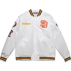 Mitchell & Ness Jackets & Outerwear-City Collection Lightweight Satin Jacket San Diego Padres
