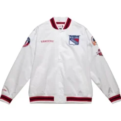 Mitchell & Ness Jackets & Outerwear-City Collection Lightweight Satin Jacket New York Rangers