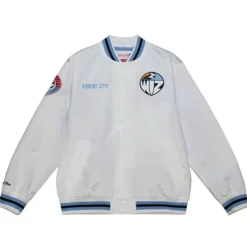 Mitchell & Ness Jackets & Outerwear-City Collection Lightweight Satin Jacket Kansas City Wiz
