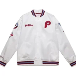 Mitchell & Ness Jackets & Outerwear-City Collection Lightweight Satin Jacket Philadelphia Phillies