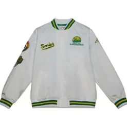 Mitchell & Ness Jackets & Outerwear-City Collection Lightweight Satin Jacket Seattle Supersonics