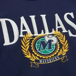 Mitchell & Ness Hoodies & Sweatshirts-Collegiate Crew Fleece Dallas Mavericks