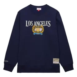 Mitchell & Ness Hoodies & Sweatshirts-Collegiate Crew Fleece Los Angeles Lakers