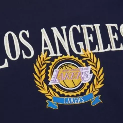 Mitchell & Ness Hoodies & Sweatshirts-Collegiate Crew Fleece Los Angeles Lakers