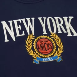 Mitchell & Ness Hoodies & Sweatshirts-Collegiate Crew Fleece New York Knicks