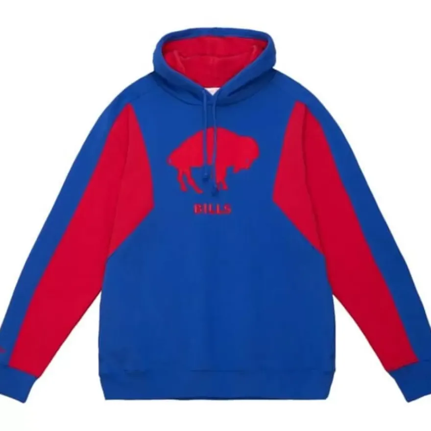 Mitchell & Ness Hoodies & Sweatshirts-Color Blocked Fleece 2.0 Buffalo Bills