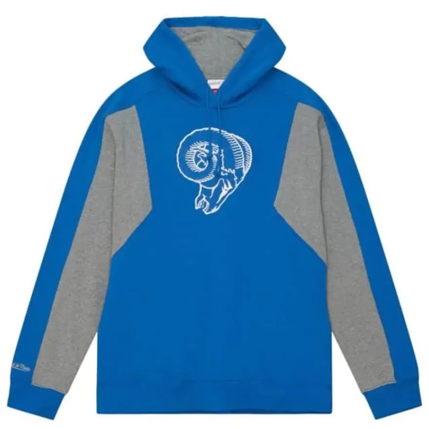Mitchell & Ness Hoodies & Sweatshirts-Color Blocked Fleece 2.0 Los Angeles Rams