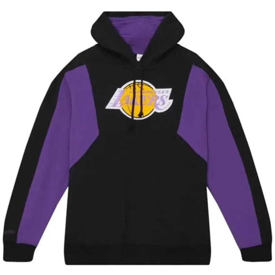 Mitchell & Ness Hoodies & Sweatshirts-Color Blocked Fleece 2.0 Los Angeles Lakers