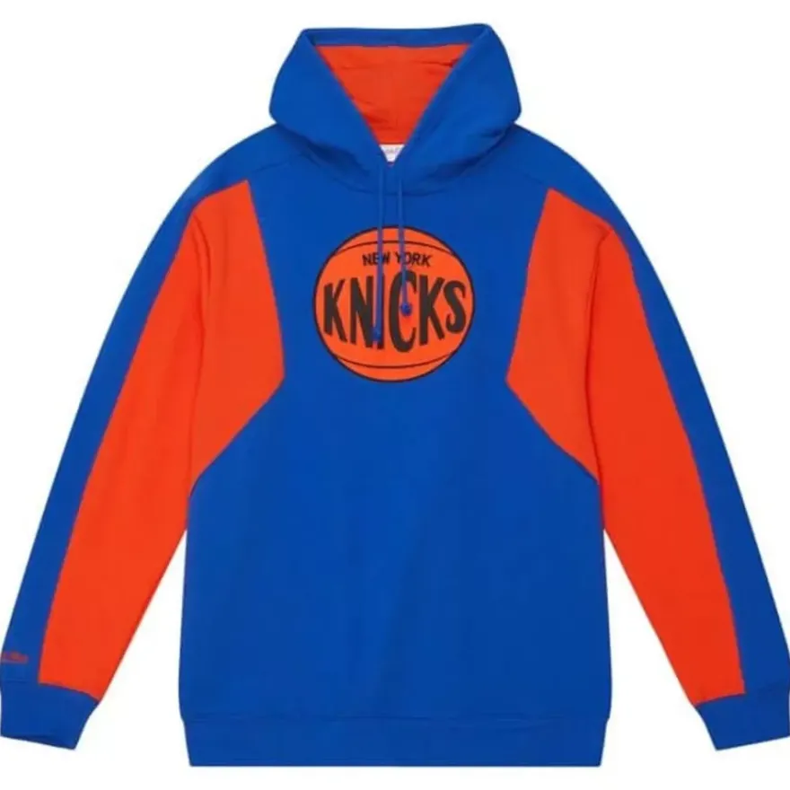 Mitchell & Ness Hoodies & Sweatshirts-Color Blocked Fleece 2.0 New York Knicks