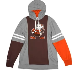 Mitchell & Ness Hoodies & Sweatshirts-Color Blocked Hoodie Cleveland Browns