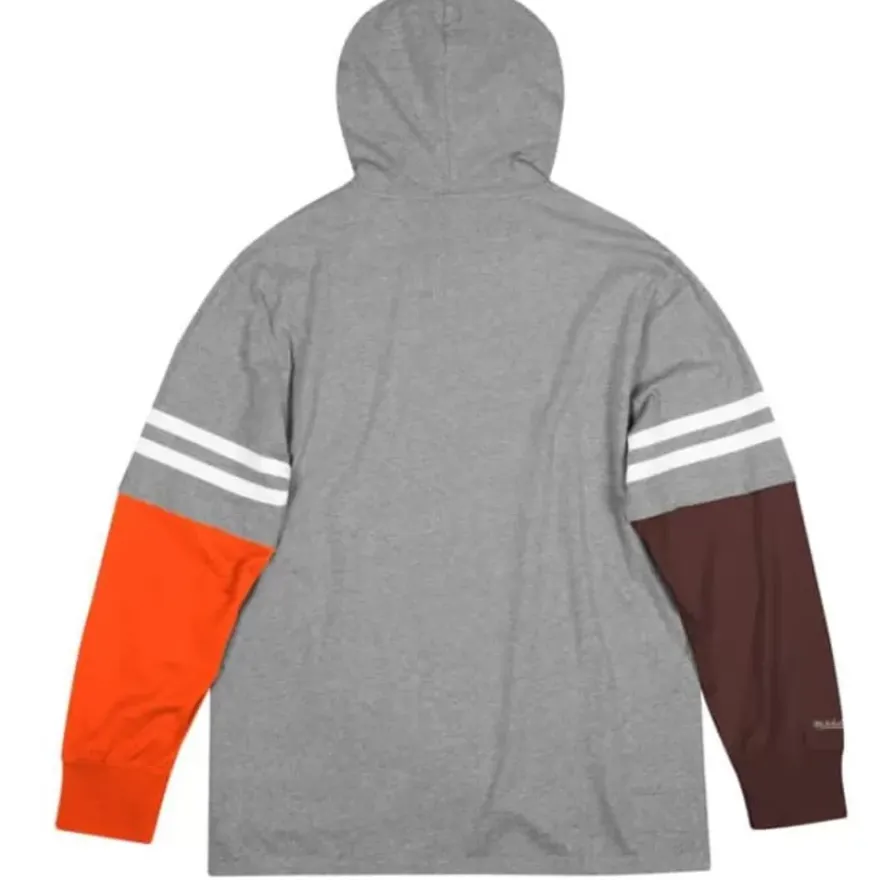 Mitchell & Ness Hoodies & Sweatshirts-Color Blocked Hoodie Cleveland Browns