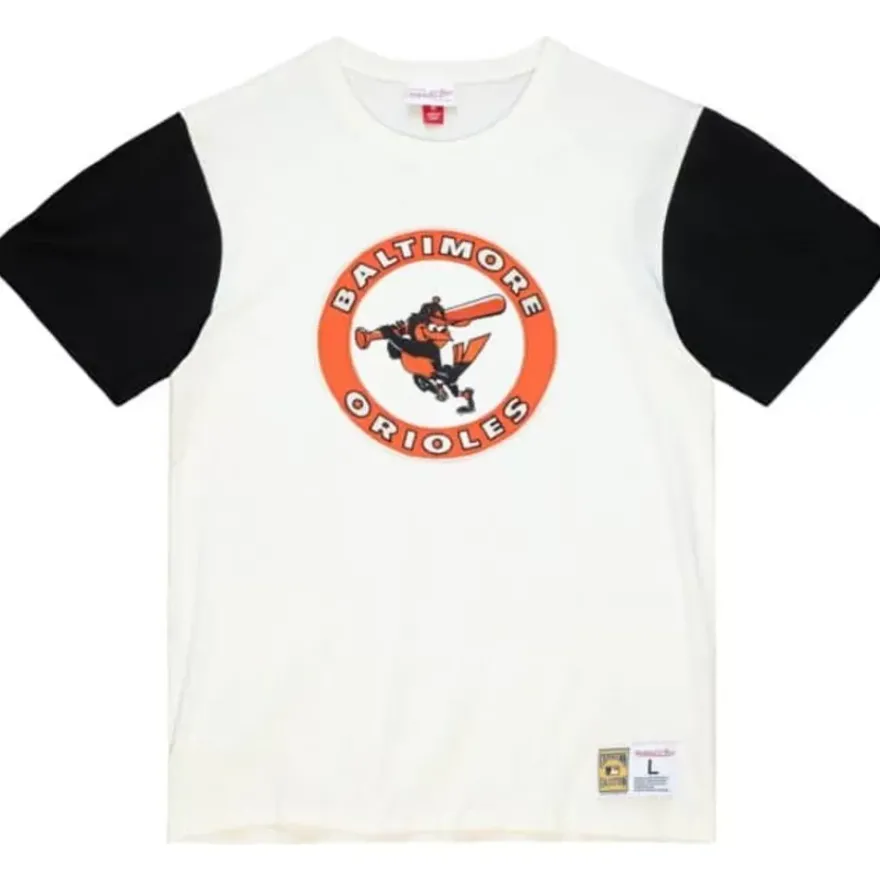Mitchell & Ness T-Shirts & Tops-Color Blocked S/S Tee Baltimore Orioles