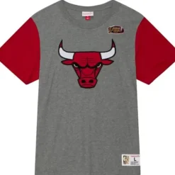 Mitchell & Ness T-Shirts & Tops-Color Blocked S/S Tee Chicago Bulls