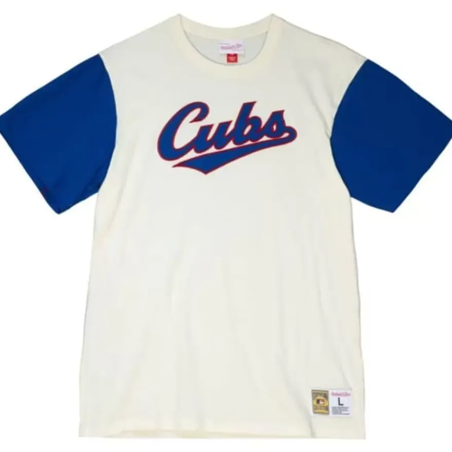 Mitchell & Ness T-Shirts & Tops-Color Blocked S/S Tee Chicago Cubs