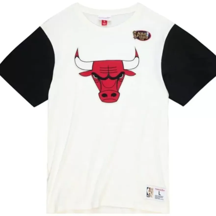 Mitchell & Ness T-Shirts & Tops-Color Blocked S/S Tee Chicago Bulls
