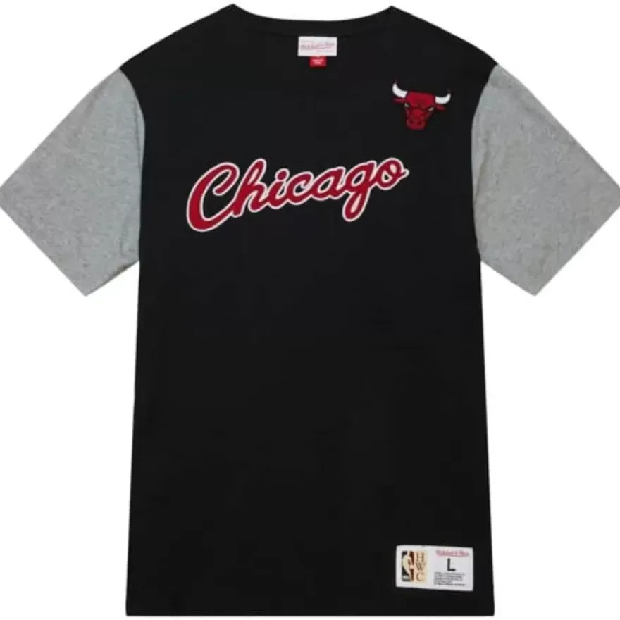Mitchell & Ness T-Shirts & Tops-Color Blocked Ss Tee Chicago Bulls