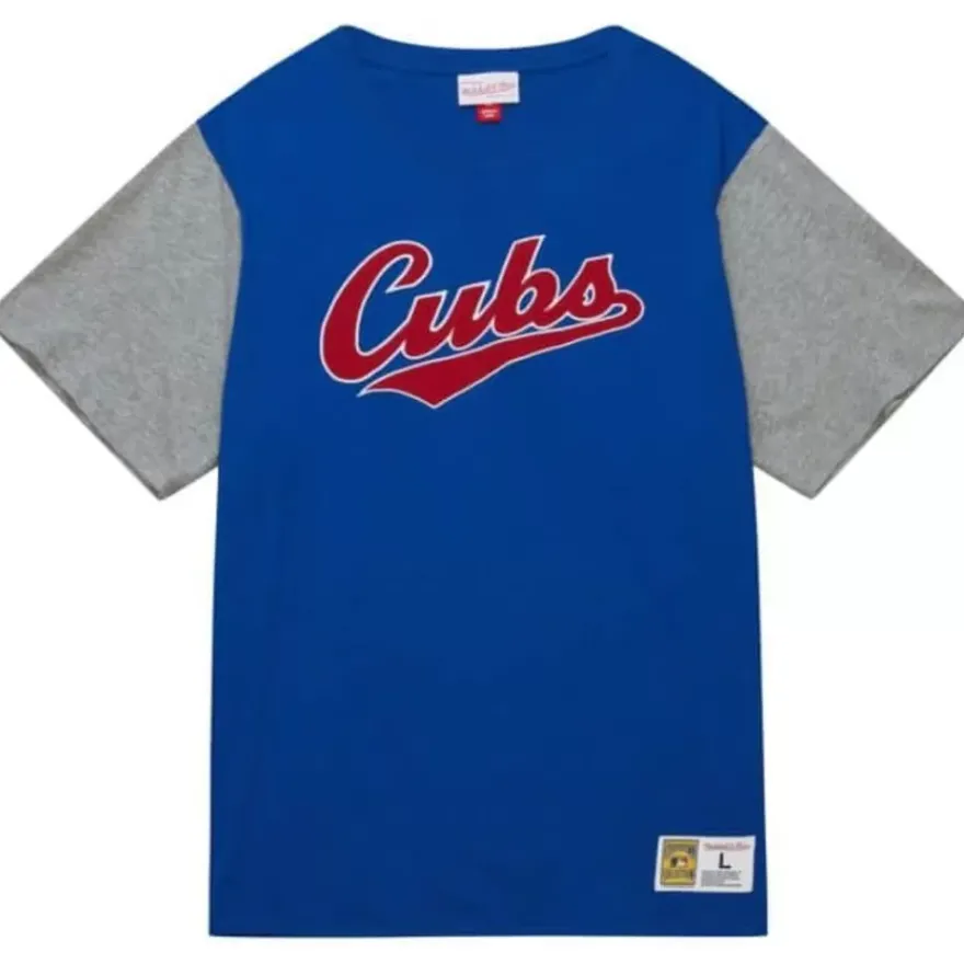 Mitchell & Ness T-Shirts & Tops-Color Blocked Ss Tee Chicago Cubs