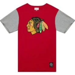 Mitchell & Ness T-Shirts & Tops-Color Blocked Ss Tee Chicago Blackhawks