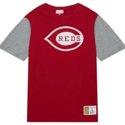 Mitchell & Ness T-Shirts & Tops-Color Blocked Ss Tee Cincinnati Reds