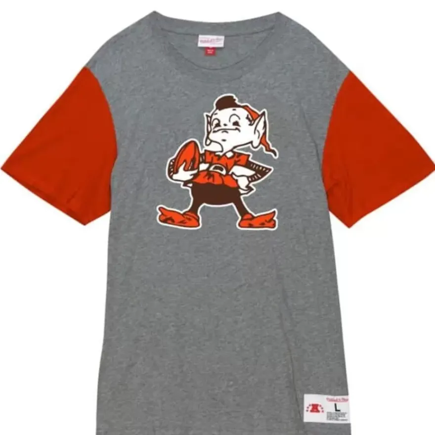 Mitchell & Ness T-Shirts & Tops-Color Blocked S/S Tee Cleveland Browns
