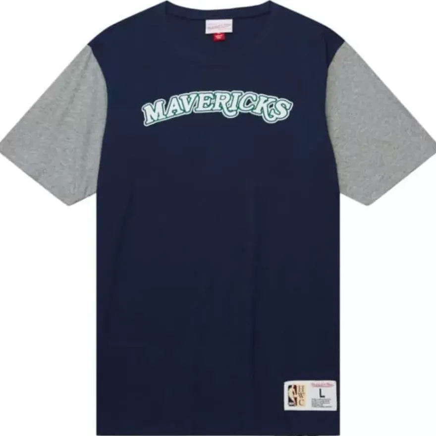 Mitchell & Ness T-Shirts & Tops-Color Blocked Ss Tee Dallas Mavericks