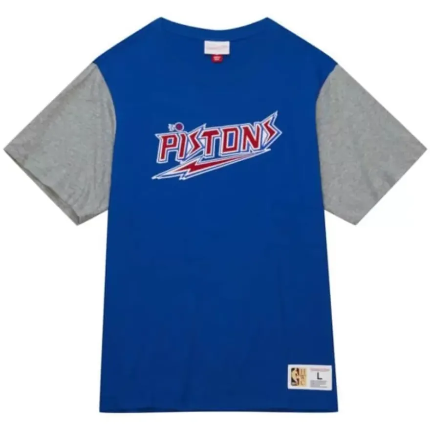 Mitchell & Ness T-Shirts & Tops-Color Blocked Ss Tee Detroit Pistons