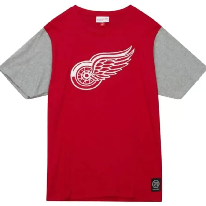 Mitchell & Ness T-Shirts & Tops-Color Blocked Ss Tee Detroit Red Wings