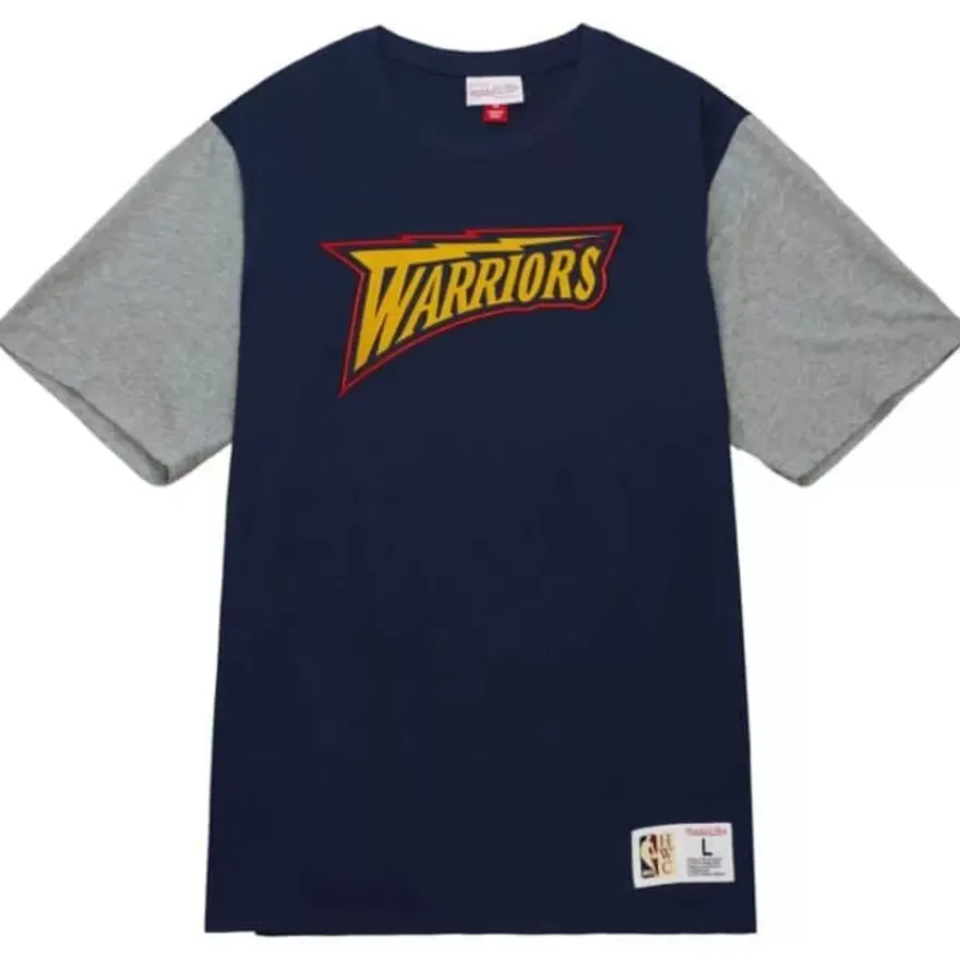 Mitchell & Ness T-Shirts & Tops-Color Blocked Ss Tee Golden State Warriors