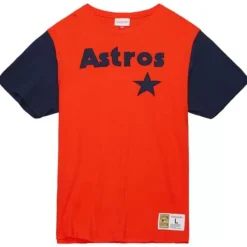 Mitchell & Ness T-Shirts & Tops-Color Blocked Ss Tee Houston Astros