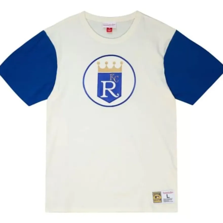 Mitchell & Ness T-Shirts & Tops-Color Blocked S/S Tee Kansas City Royals