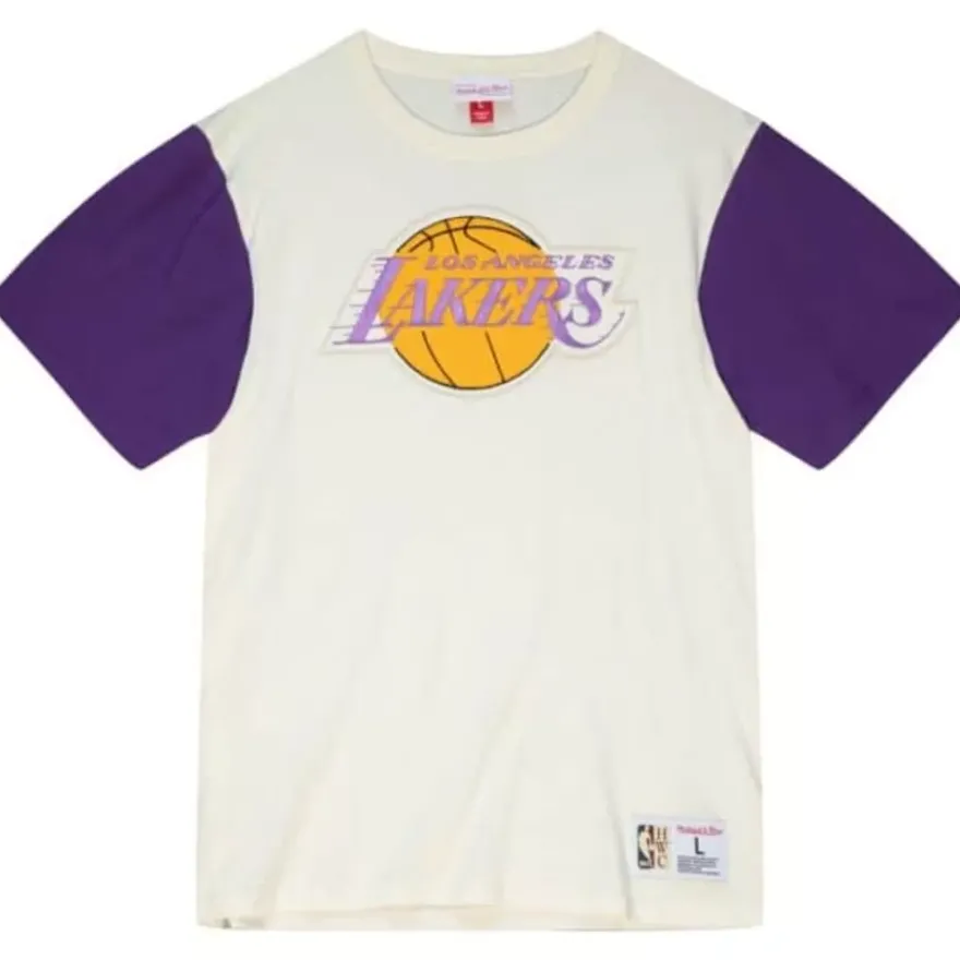 Mitchell & Ness T-Shirts & Tops-Color Blocked S/S Tee Los Angeles Lakers