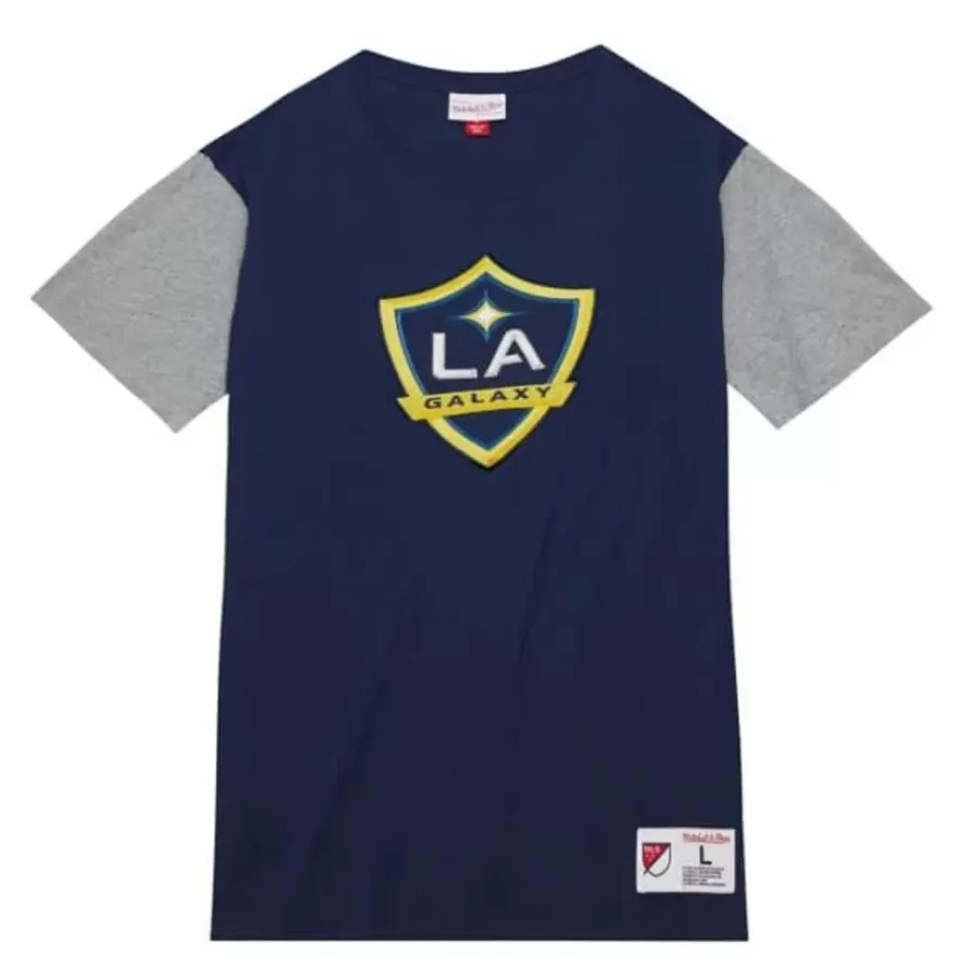 Mitchell & Ness T-Shirts & Tops-Color Blocked Ss Tee Los Angeles Galaxy