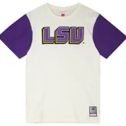 Mitchell & Ness T-Shirts & Tops-Color Blocked S/S Tee Louisiana State University