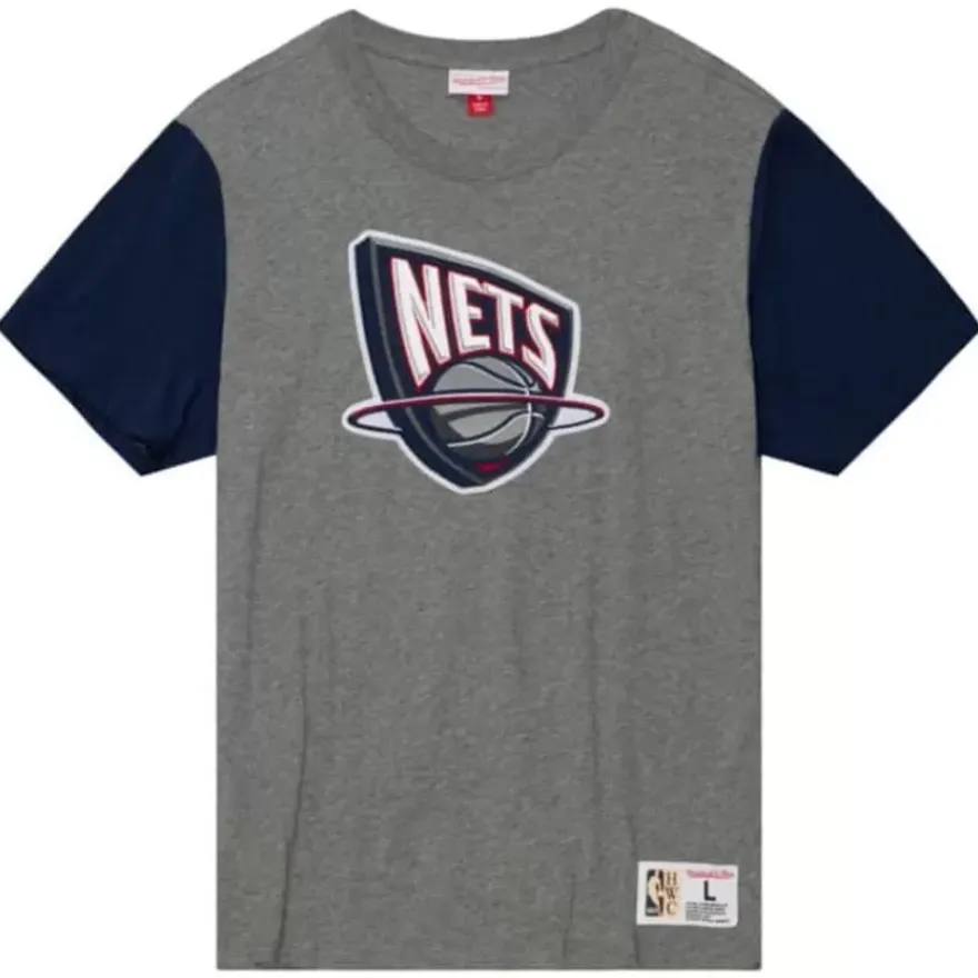 Mitchell & Ness T-Shirts & Tops-Color Blocked S/S Tee New Jersey Nets