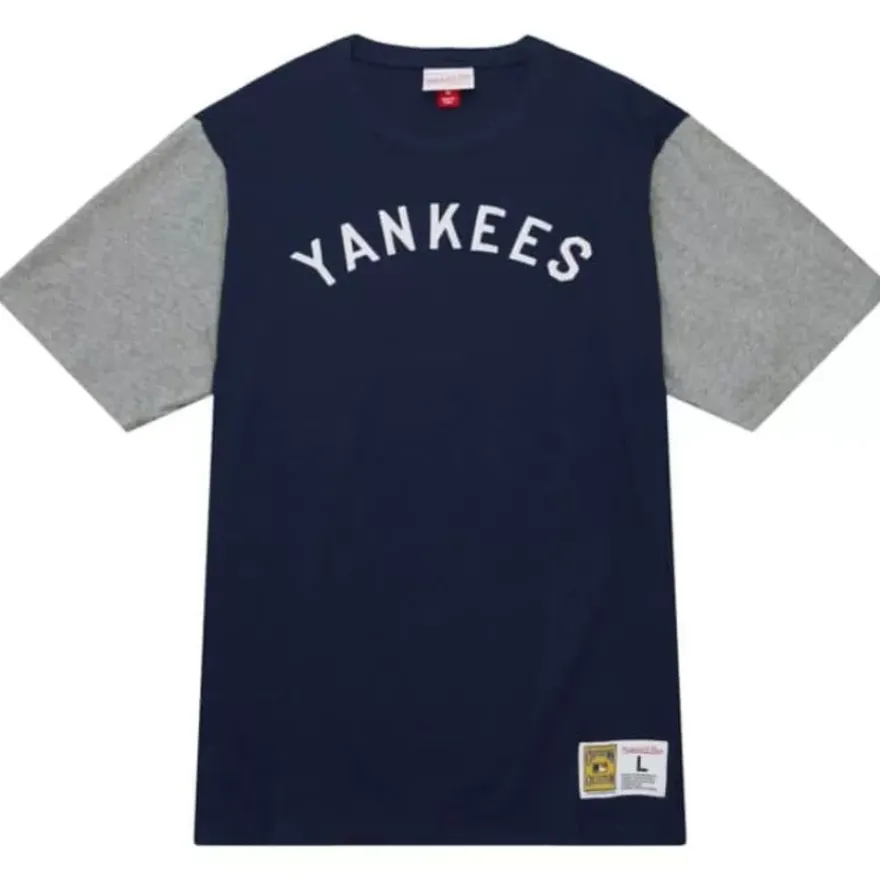Mitchell & Ness T-Shirts & Tops-Color Blocked Ss Tee New York Yankees