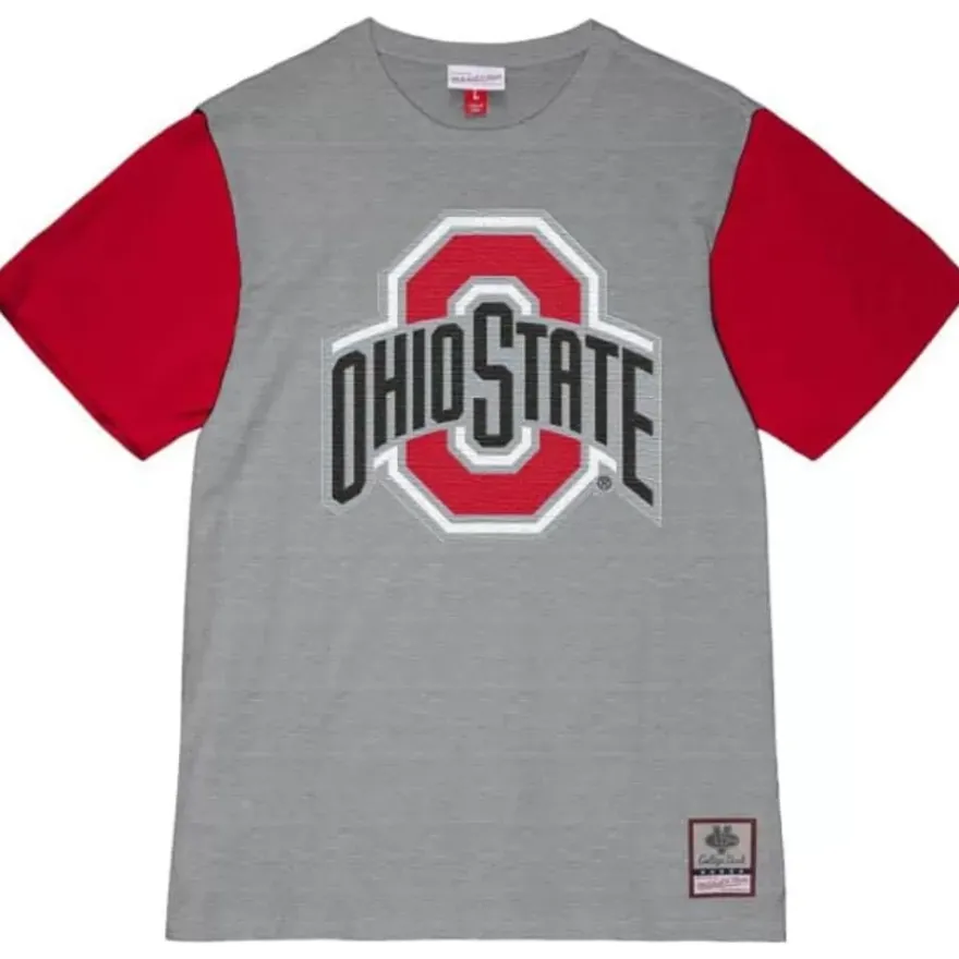 Mitchell & Ness T-Shirts & Tops-Color Blocked S/S Tee Ohio State
