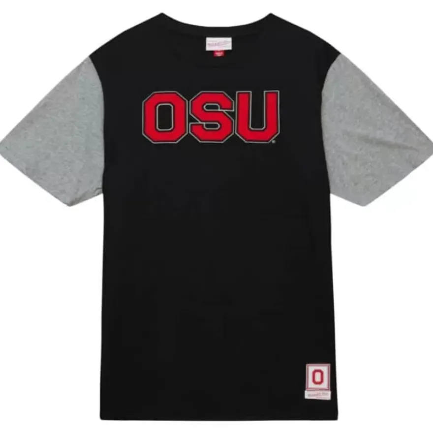 Mitchell & Ness T-Shirts & Tops-Color Blocked Ss Tee Ohio State