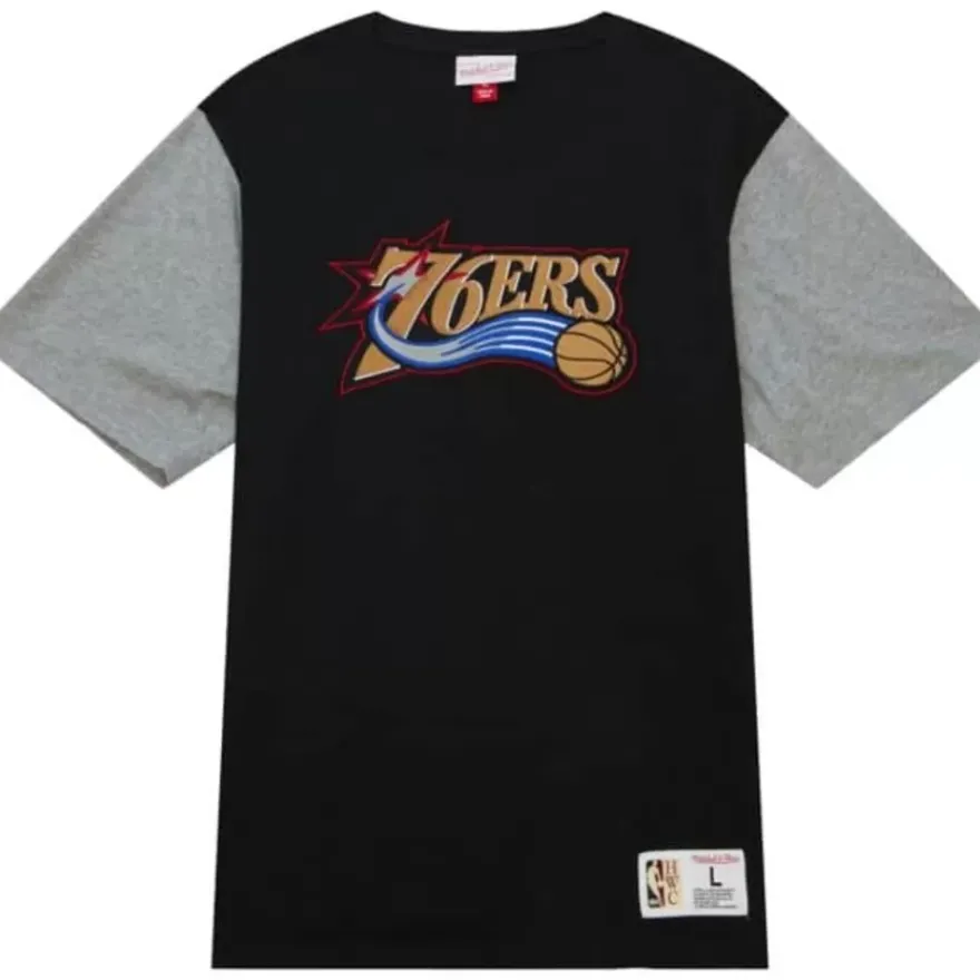 Mitchell & Ness T-Shirts & Tops-Color Blocked Ss Tee Philadelphia 76Ers