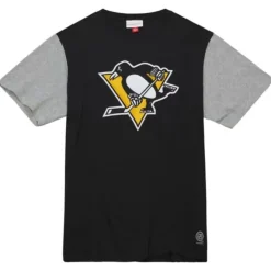 Mitchell & Ness T-Shirts & Tops-Color Blocked Ss Tee Pittsburgh Penguins