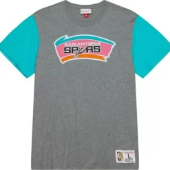 Mitchell & Ness T-Shirts & Tops-Color Blocked S/S Tee San Antonio Spurs