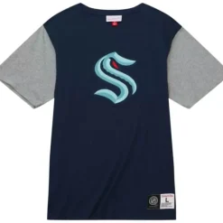 Mitchell & Ness T-Shirts & Tops-Color Blocked Ss Tee Seattle Kraken