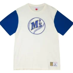 Mitchell & Ness T-Shirts & Tops-Color Blocked S/S Tee Seattle Mariners