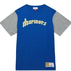Mitchell & Ness T-Shirts & Tops-Color Blocked Ss Tee Seattle Mariners