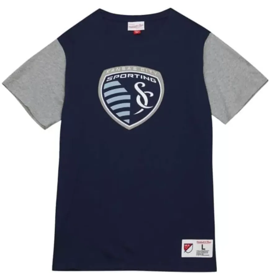 Mitchell & Ness T-Shirts & Tops-Color Blocked Ss Tee Sporting Kansas City